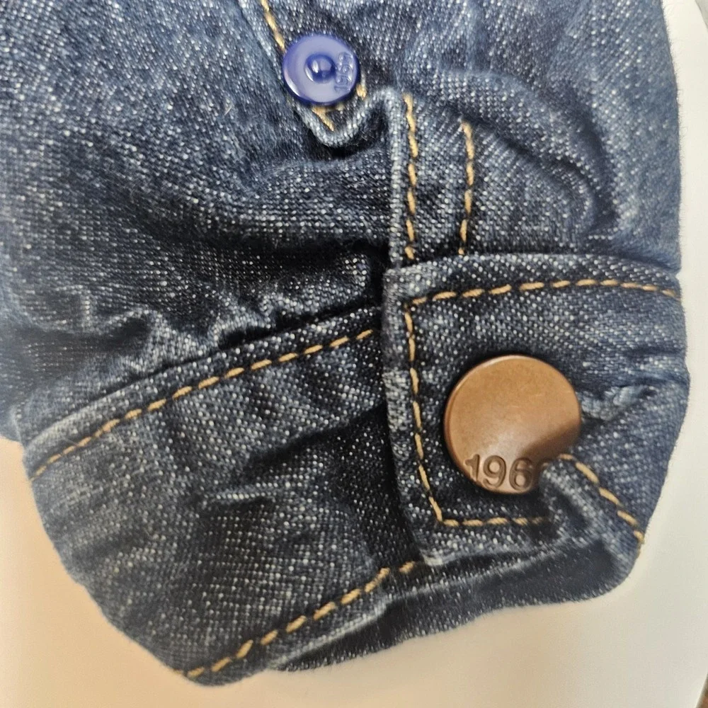 Baby Gap Denim Jacket‎ 12 18 Months Polka Dot Lined Jean Coat